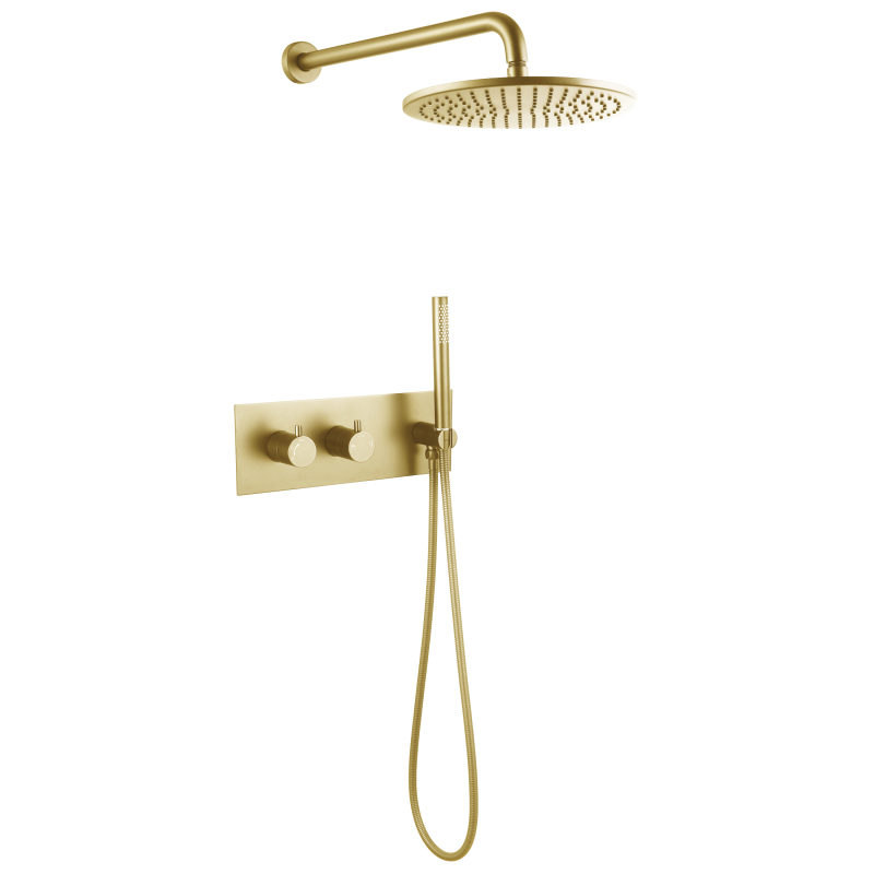 Modern 304 Stainless Steel Brushed Gold Wall Mounted Bathroom Concealed ...