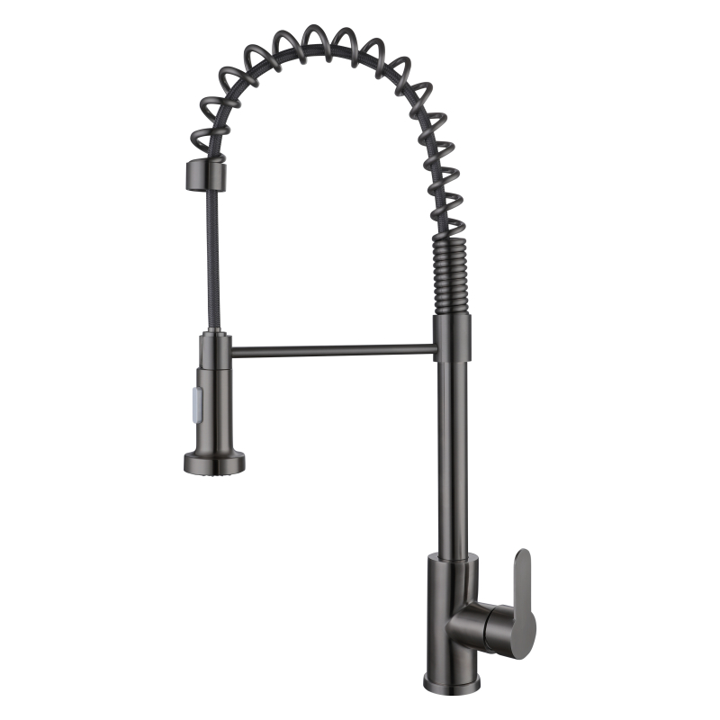 304 Stainless Steel Gun Grey Spring Pull Out Kitchen Mixer Faucet Buy
