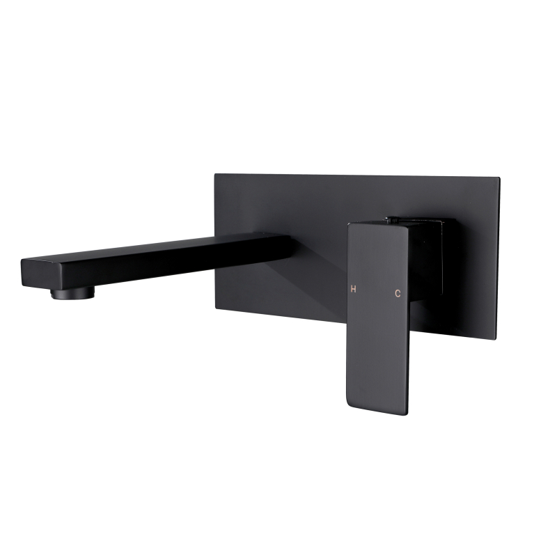Modern Square 304 Stainless Steel Matte Black Wall Mount Bathroom